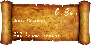 Onea Csongor névjegykártya